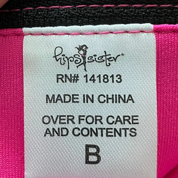 Hipssister Left Coast Sister Hip Pack Poly & Spandex Pink + Black Sz M/L NWOT - Picture 7 of 8